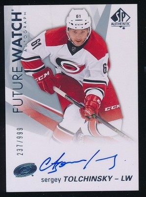 2016 - 17 SP Authentic #136 Sergey Tolchinsky Future Watch Auto / RC
