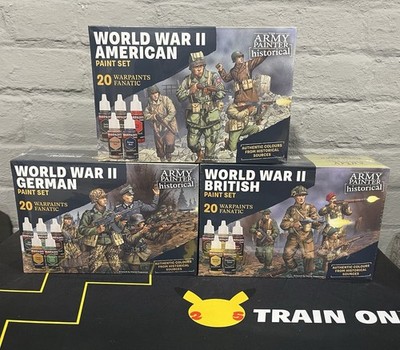 Army Painter WWII American/British/German Fanatic Historical Paint Sets Bundle