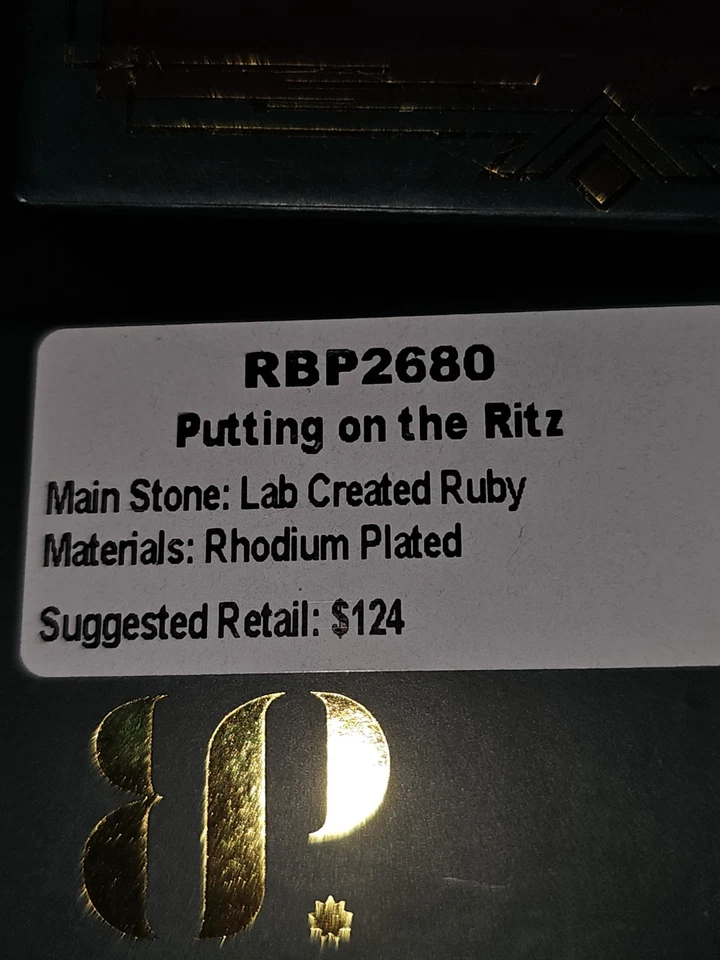 Anillo Bomba Fiesta Vacaciones Lujo Collar RBP2690 "Ponerse el Ritz" Rubí en... Foto 3 de 4