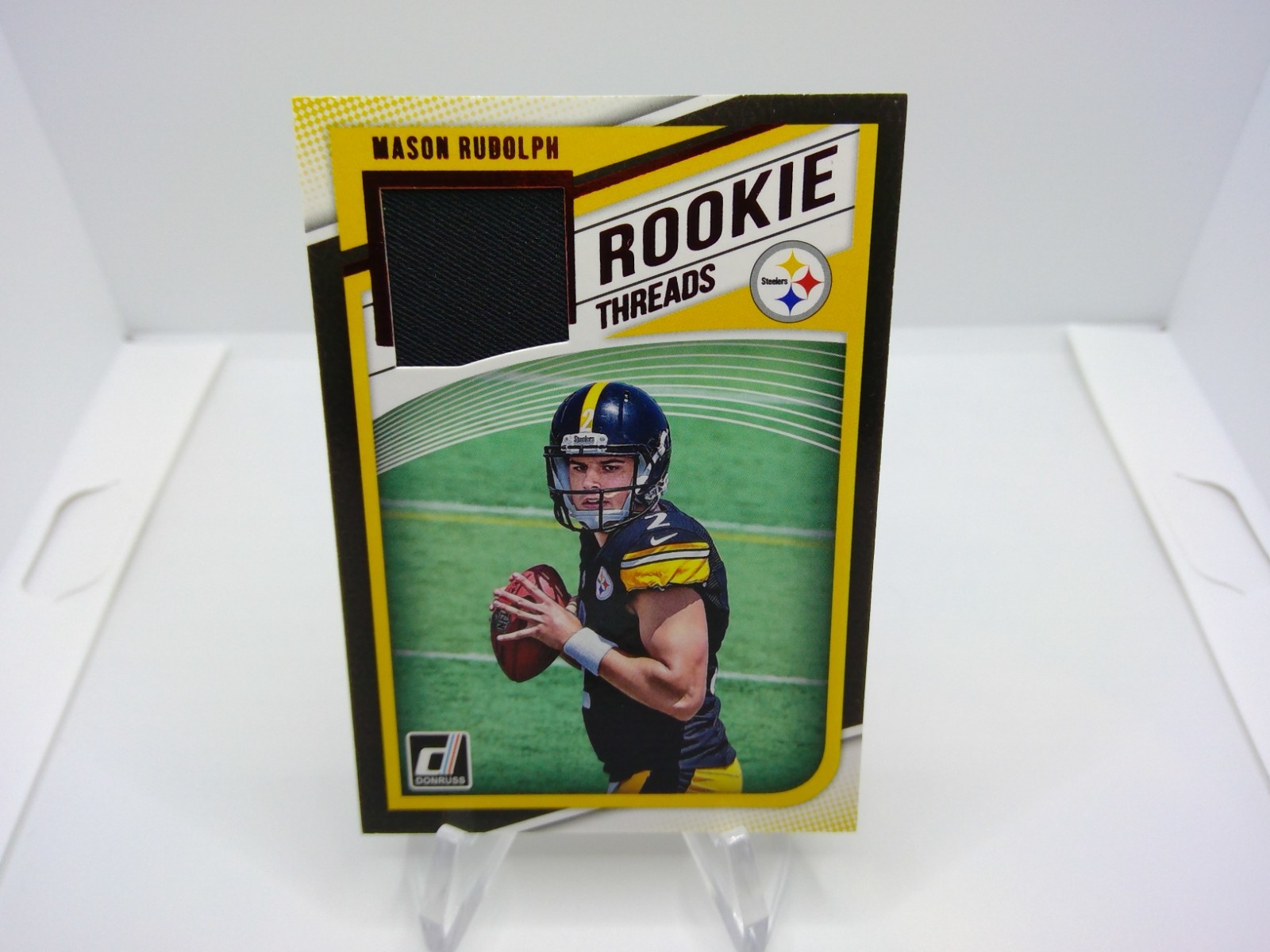 2018 Panini Donruss Mason Rudolph Red Rookie Threads Patch Steelers #5