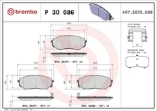 Brake Pad Set, disc brake BREMBO P30086