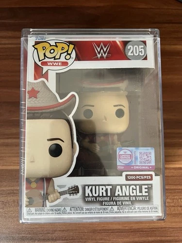 Funko Pop WWE Kurt Angle #205 1200 Pieces Fanatics Exclusive Damaged Protector