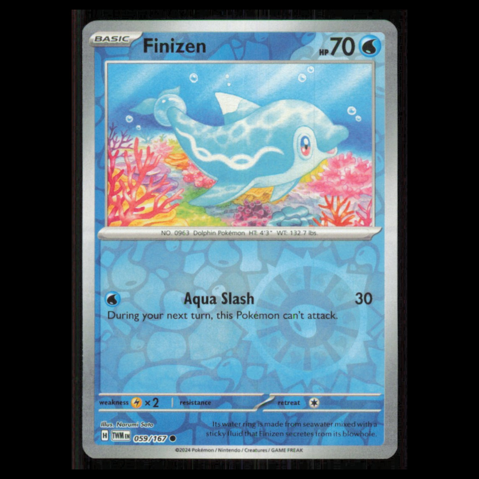 Finizen #59 2024 Scarlet - Violet Series - Twilight Masquerade Common Pokemon NM