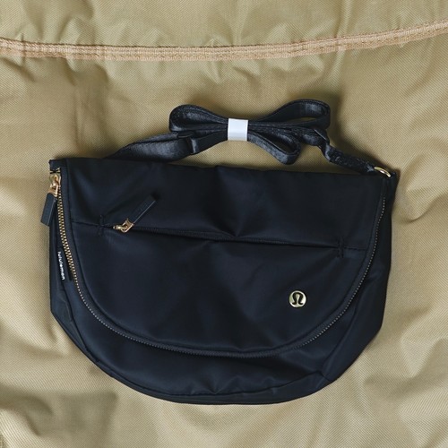 Lululemon All Night Festival Belt Bag 5L Black with Gold Hardware-Crossbody bag