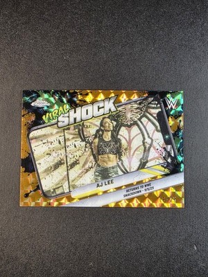 Aj Lee 2026 TOPPS Chrome WWE Viral Shock GEO ORANGE 16/25 and Base