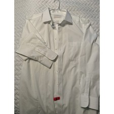 Roundtree Yorke Gold Label Slim Fit White Button Down 16.5 34