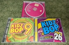 Kids New Years Party Hit Crew + KidzBop 9 + Kidz Bop 26 CD Bundle Lot