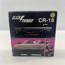 Vintage Black Thunder Cr-18 Car Stereo Amfm Cassette Player New Old Stock...