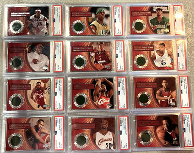 2003 UD Hardcourt Lebron James Floor Complete Set (12) New PSA Slabs Rookie RC