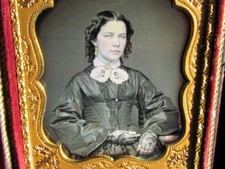 attractive young woman daguerreotype photograph