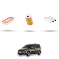 Hoffcar Set Service - 3 Filter FüR VW Caddy III (2C) 1.6 Tdi 75Kw Von 2010