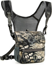 Binocular Harness Chest Pack: Bino Case with Magnetic Lid and Rain Cover for Hun