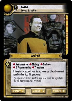 Data, Loyal Brother - Foil - Reflections 2.0 - Star Trek CCG 2E