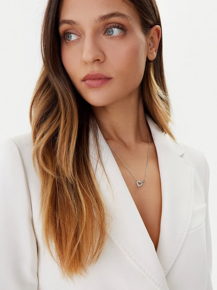 Guess Gioielli Collana Donna Cuore Cristalli Argento JUBN05533JWRH - Immagine 4 di 4