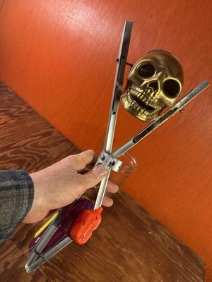  Squirting Skull  Costume Jewelry Shaman Stick Original Art By/Of D.T. Parkerino