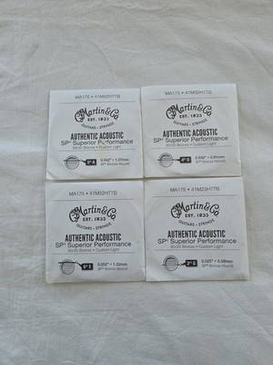 Martin & Co. 80/20 Bronze Acoustic Guitar Strings Lot  of 4
