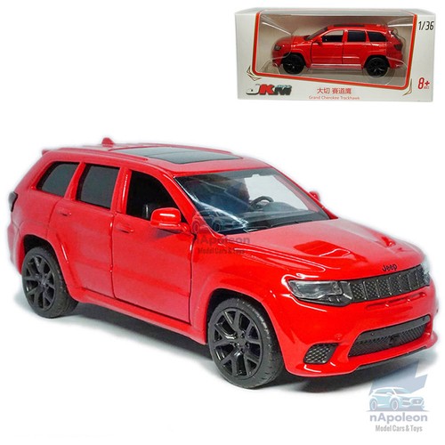 Jeep Grand Cherokee Trackhawk 1/36 Modell Auto Druckguss Spielzeug Fahrzeug Kinder Geschenk rot - Bild 1 von 12