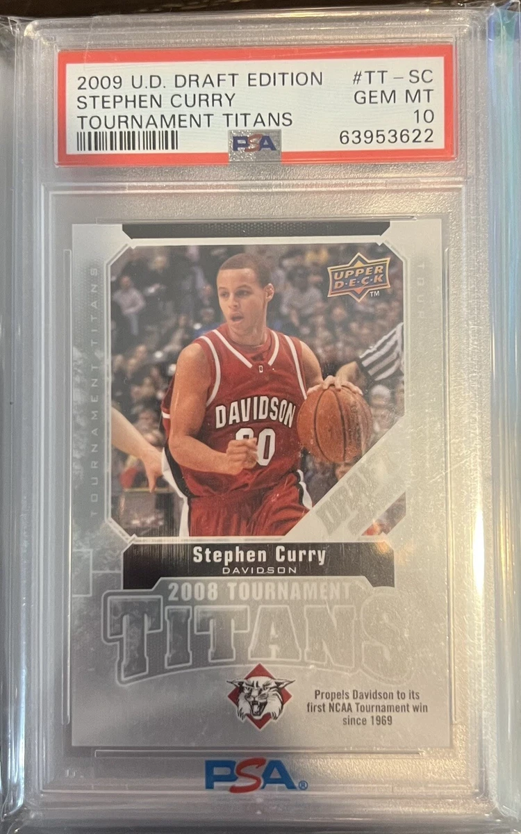 2009 Upper Deck Draft Edition Tournament Titans Stephen Curry Rookie RC PSA 10