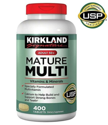 Kirkland Signature Adult 50+ Mature Multi Vitamins & Minerals, 400 Tablets