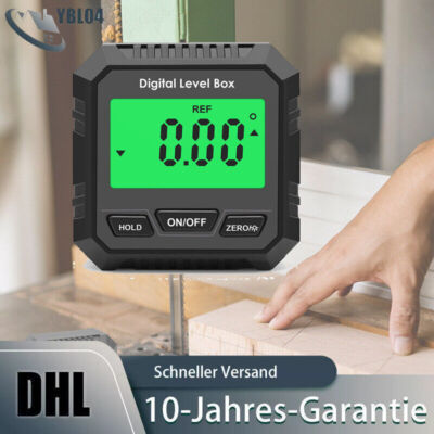 Digitaler LCD Winkelmesser Neigungsmesser Inklinometer Wasserdicht Bevel Box
