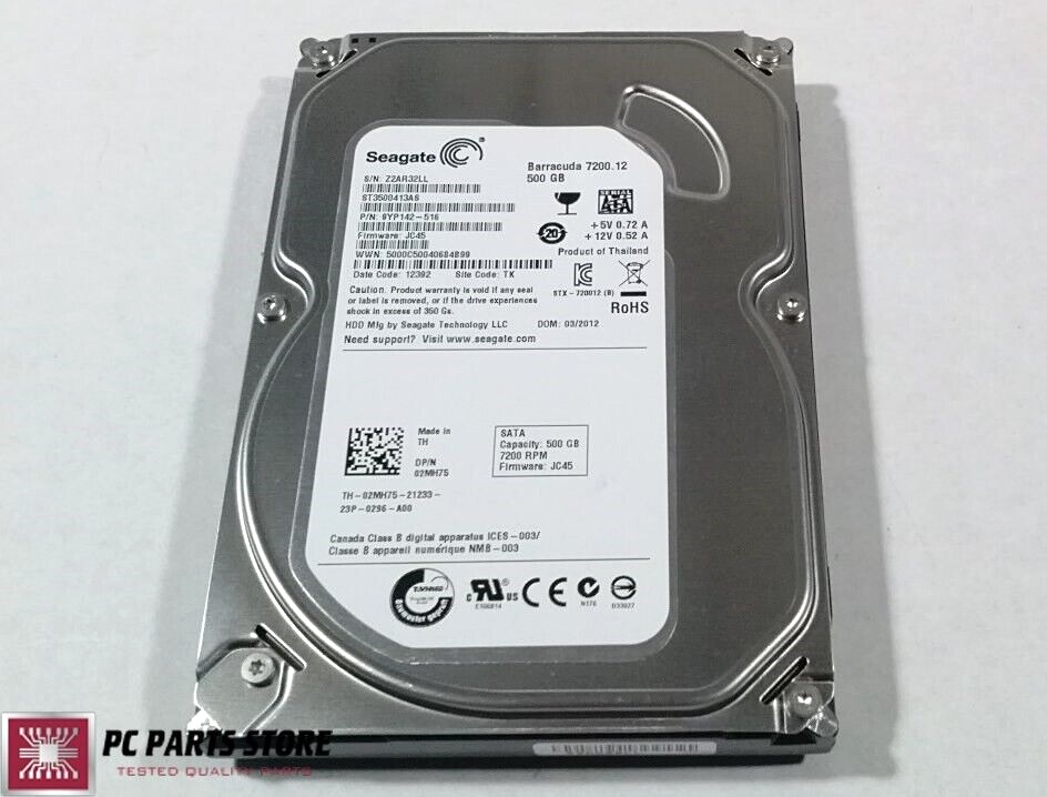 Dell 9h0fc Seagate st3500413as 500?GB 7200rpm 16?MB SATAハードドライブファームウェアjc49 n5ksbvb Amazon.com: Seagate Barracuda 7200.12 500 GB 7200RPM SATA