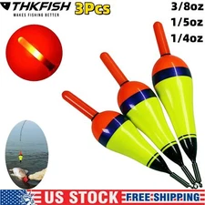 THKFISH 3Pcs Fishing Bobbers Fishing Floats Led Fishing Floats Lighted Bobbers
