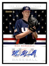 2013 Panini USA Baseball #11 Mac Marshall 18U National Team Signatures #/499