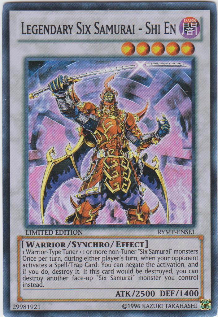 YuGiOh Legendary Six Samurai Shi En RYMP-ENSE1 Super Rare Limited Edition