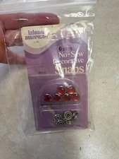 Talon No Sew Pearlized  Red Snap Fasteners 6 Sets - #7704 New in package