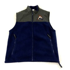 VTG Warner Bros Taz Devil Vest Men Sz Small Blue Full Zip 2 Pocket Waist Fleece