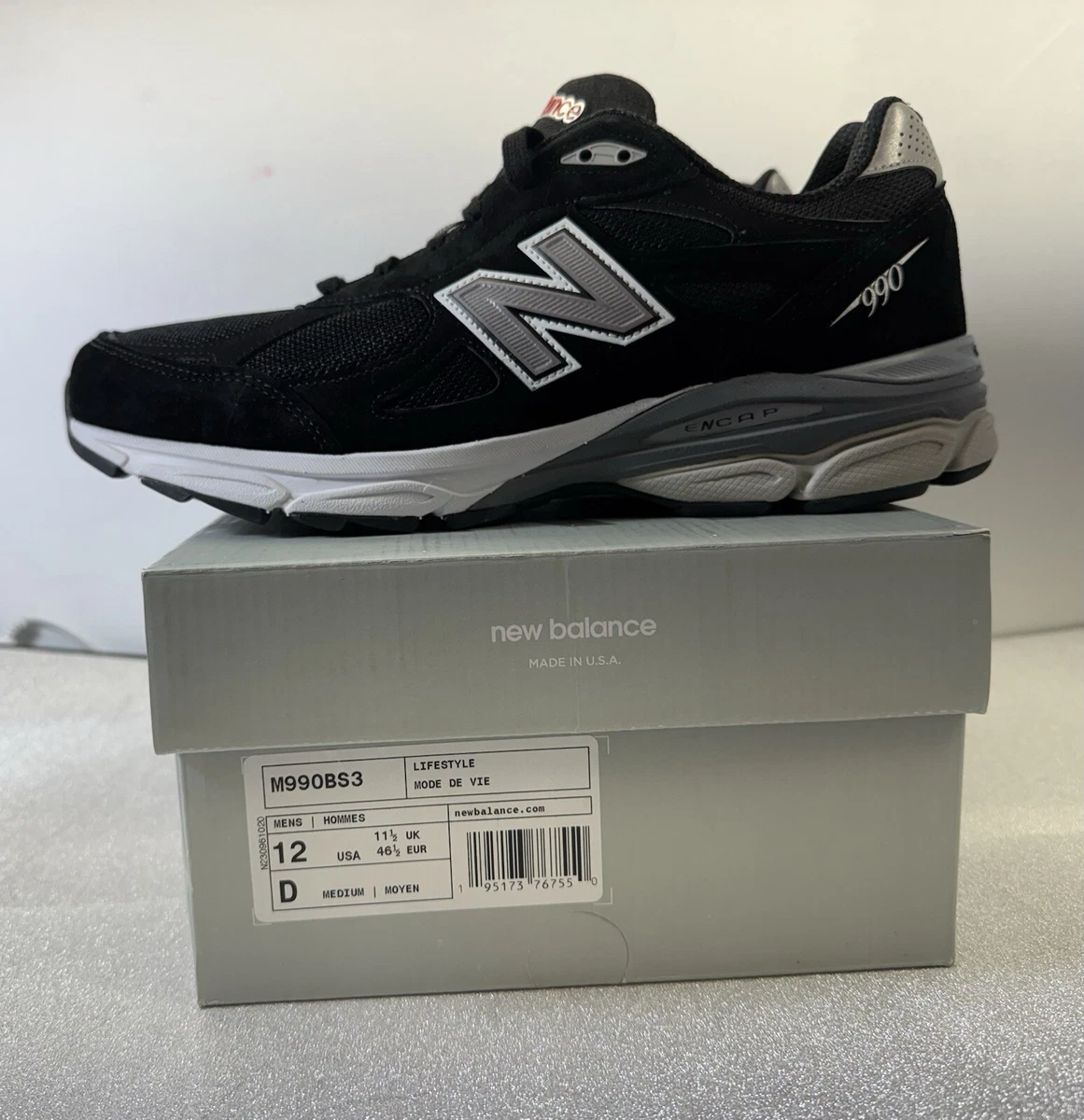 New Balance 990v3 Black | eBay