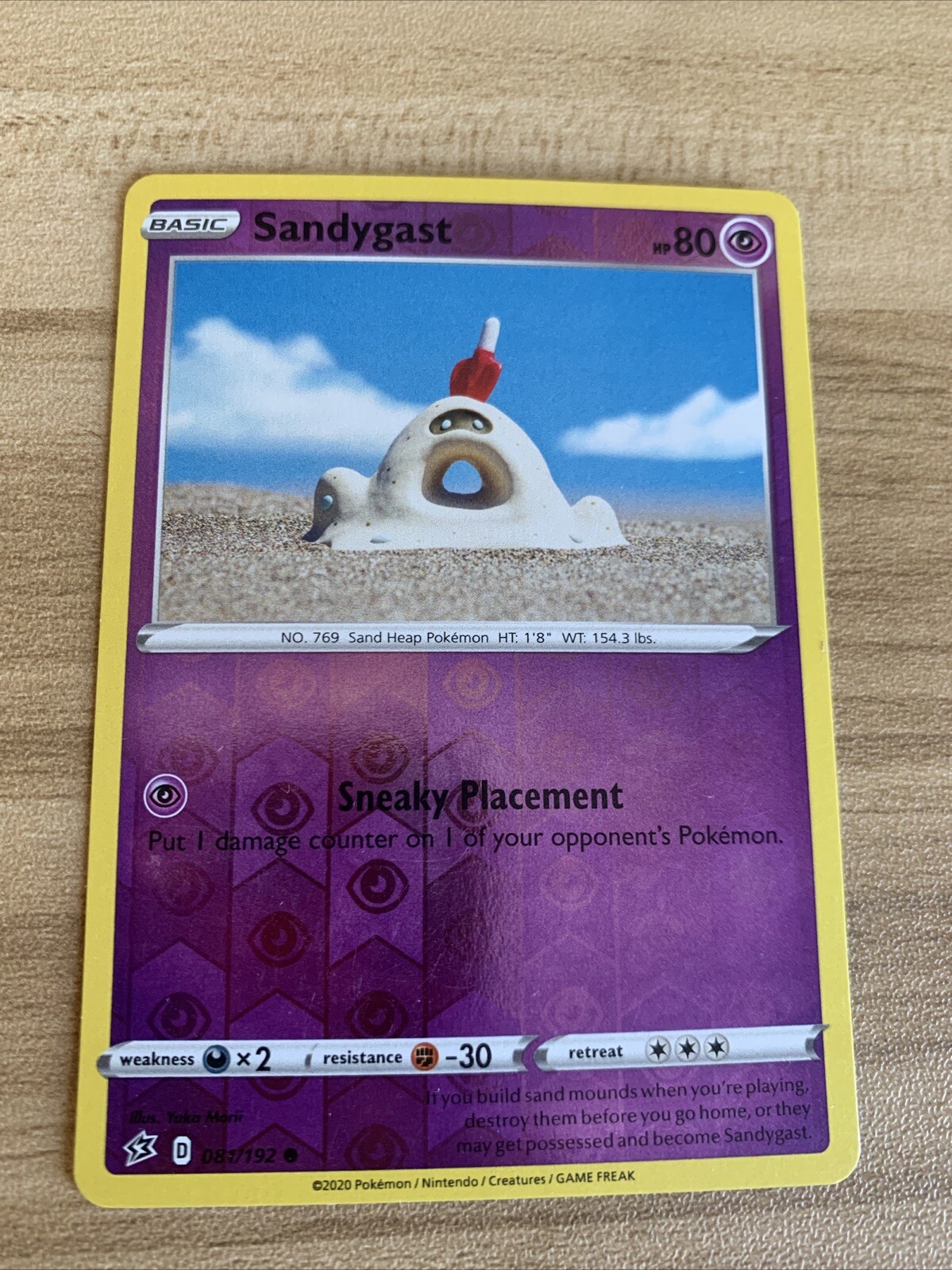 Sandygast 81/192 Rebel Clash Reverse Holo Common Pokémon TCG