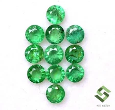 2.75 mm Natural Emerald Round Cut Lot 11 Pcs 0.82 CTS Calibrated Loose Gemstones