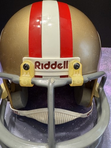 Replica casco medio giovanile vintage anni 90 NFL San Francisco 49ers Riddell full size - Foto 9 di 17