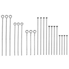 Stainless Steel Eye Head Pins DIY Jewelry Accessories Making 30 40 50mm 100Pcs