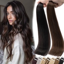 60 Stück Remy Echthaar Tape In Human Haar Extensions Haarverlängerung Dick Blond