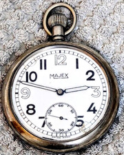 Swiss SS GSTP WW2 Majex Military FEF 40H 15J 3 Adj Sub Dial Pocket Watch Working