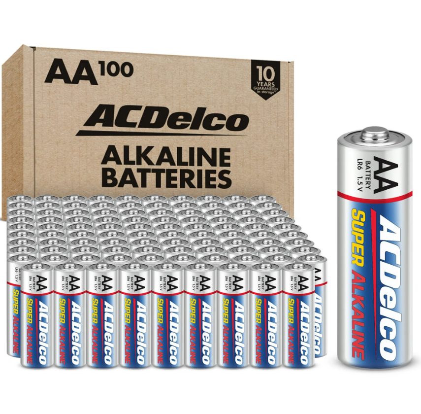 ACDelco AA Batteries, Super Alkaline AA Battery, 100-Count US-image