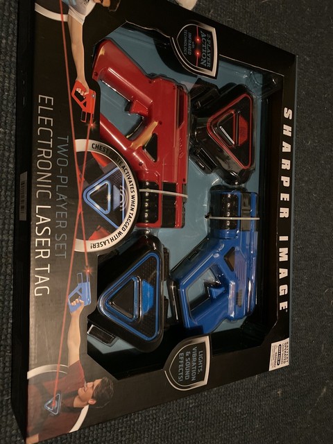 4 Guns 2 Sharper Image Two Player Electronic Laser Tag With Infrared Technology for sale online