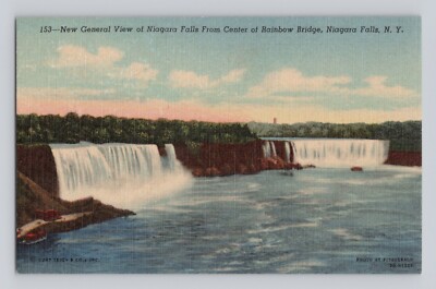 Niagara Falls From Rainbow Bridge Niagara Falls NY VINTAGE POSTCARD 2056