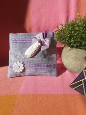 3 sachets senteur lavande 20gr tissu provencal décor cigale platre - original