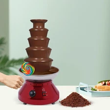 5 Tiers Commercial Chocolate Fountain 110V 7lb(3000ml) Chocolate Melting Machine