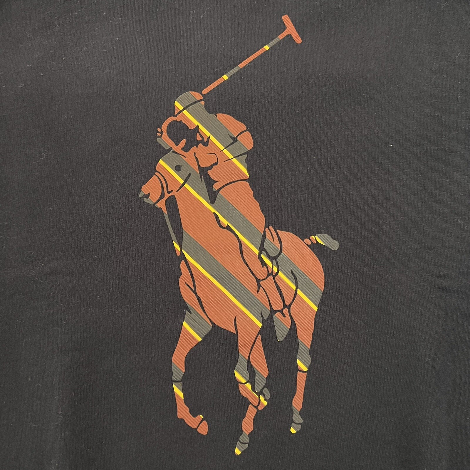 POLO Ralph Lauren Varsity BIG PONY felpa doppia maglia blu navy nuova con etichetta taglia XL