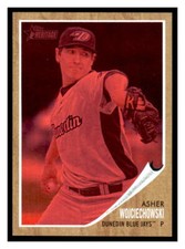 2011 Topps Heritage Minor League #186 Asher Wojciechowski Red Tint #/620