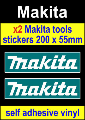 2 Makita Tools Motorsport Sponsor Aufkleber Auto Van Werkzeugkasten Werkstatt Aufkleber Blau - Bild 1 von 3