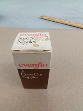 NEW Vintage Evenflo LATEX Baby Cross Cut Nipp...