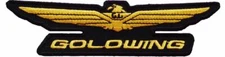 Honda Gold Wing Iron On Sew On Biker Embroidered 14.0 inches Patch