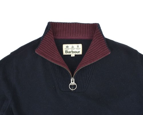 Half Zip Sweater Knit Navy Size 