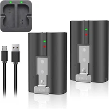 2-Pack V4 Battery with Charger Station for  for Ring-Doorbell Camera 2/3/4