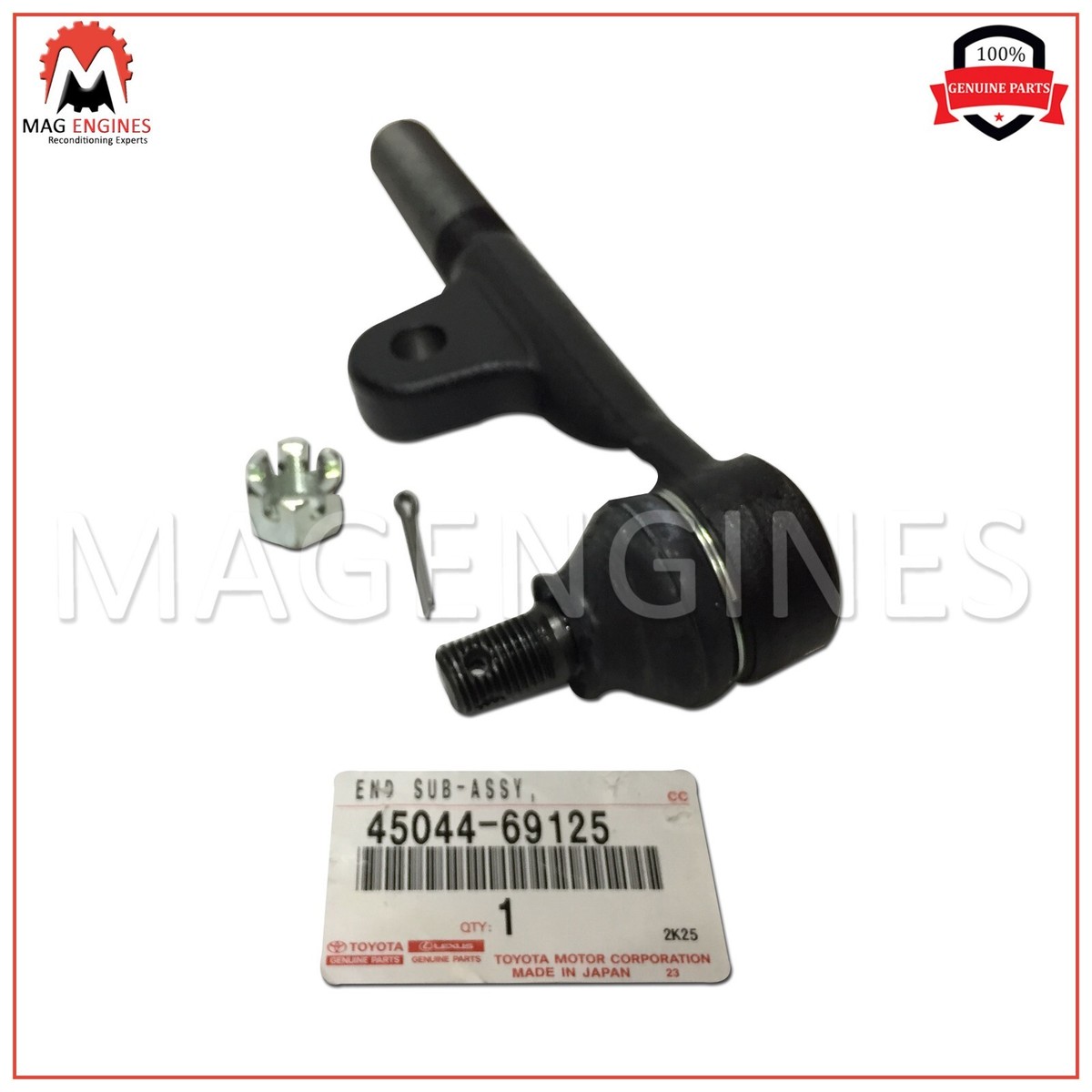 45044-69125 GENUINE OEM END SUB-ASSY, STEERING RELAY ROD, RH